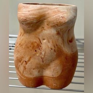 Orange/Tan/White Swirl 3” x 4” Concrete Planter 
Price: $10